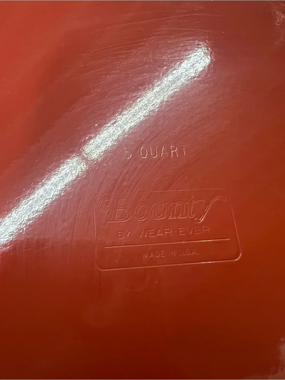 Vintage cookware bounty wear ever 5 quart red ombré mid century grandma core